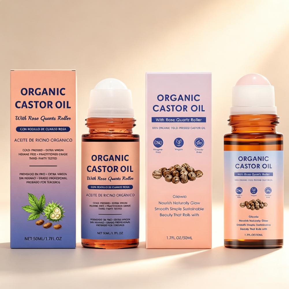 Hair Care Organic - Minyak Jarak Organik Dengan Roller Kuarsa